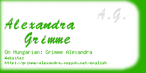 alexandra grimme business card